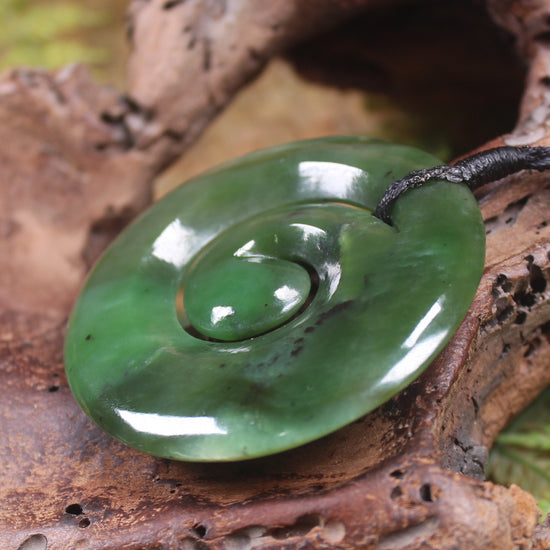 Koru carved from Hapopo Pounamu - NZ Greenstone