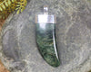 Taniwha Tooth or Niho carved from Flower Jade Pounamu - NZ Greenstone