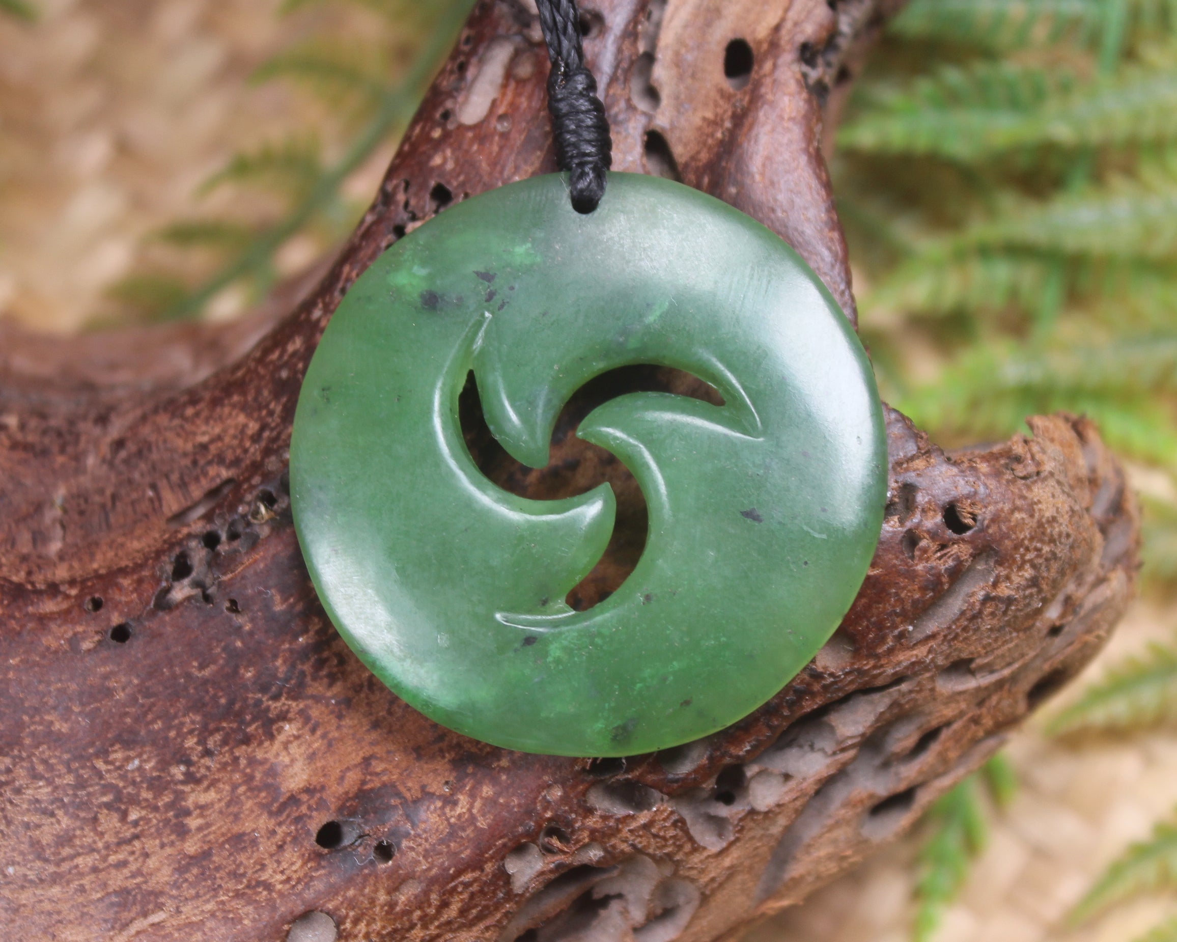 Koru carved from Hapopo Pounamu - NZ Greenstone