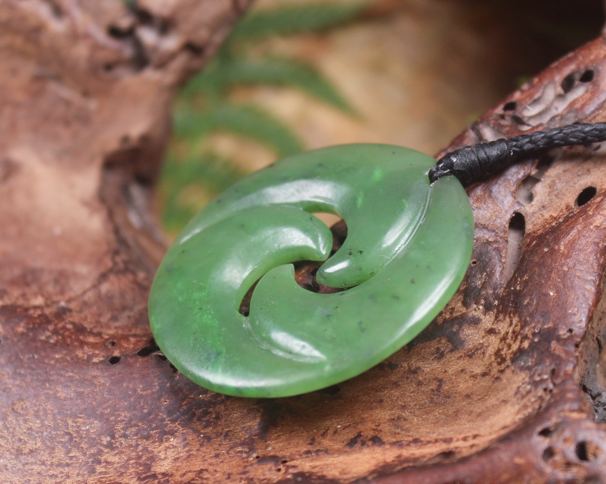 Koru carved from Hapopo Pounamu - NZ Greenstone