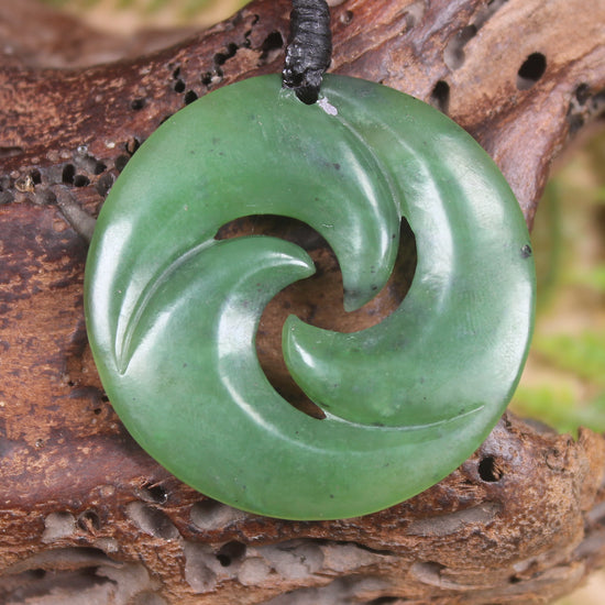 Koru carved from Hapopo Pounamu - NZ Greenstone