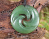 Koru carved from Hapopo Pounamu - NZ Greenstone