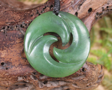 Koru carved from Hapopo Pounamu - NZ Greenstone