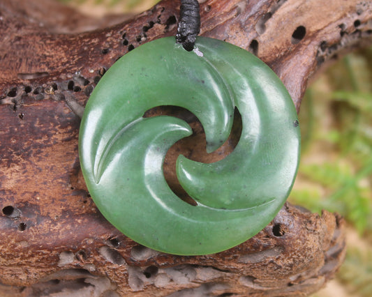Koru carved from Hapopo Pounamu - NZ Greenstone