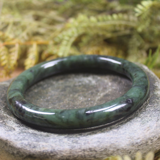 Bangle carved from Rimu Pounamu - NZ Greenstone