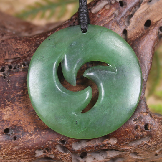 Koru carved from Hapopo Pounamu - NZ Greenstone