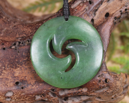 Koru carved from Hapopo Pounamu - NZ Greenstone