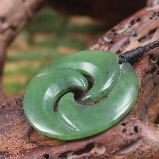Koru carved from Hapopo Pounamu - NZ Greenstone