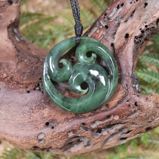 Koru carved from Hapopo Pounamu - NZ Greenstone