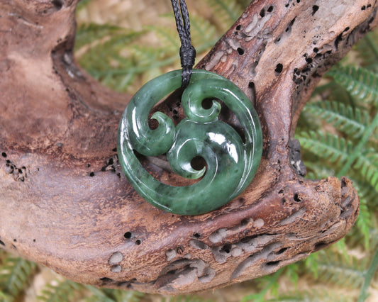 Koru carved from Hapopo Pounamu - NZ Greenstone