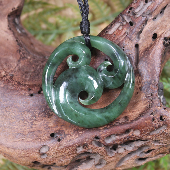 Koru carved from Hapopo Pounamu - NZ Greenstone