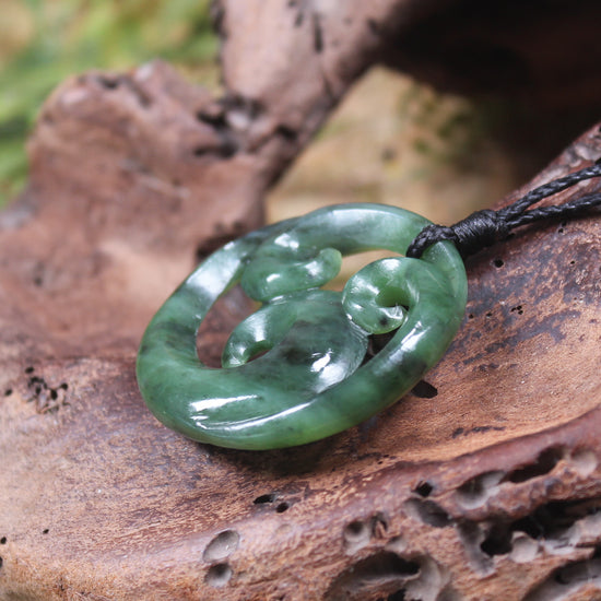 Koru carved from Hapopo Pounamu - NZ Greenstone