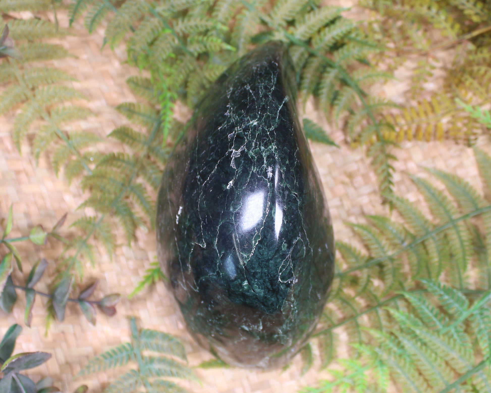 Freeform Serpentine Pounamu Sculpture - NZ Greenstone