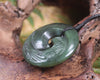 Koru pendant carved from Kawakawa Pounamu - NZ Greenstone