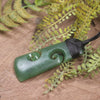 Hapopo Pounamu Toki with Koru - NZ Greenstone