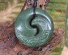 Koru pendant carved from Kawakawa Pounamu - NZ Greenstone