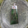 Kawakawa Pounamu pendant set in Sterling Silver - NZ Greenstone