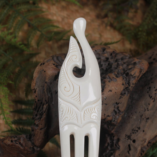 Heru with Matau carved from beef bone