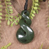 Twist carved from Kawakawa Pounamu - NZ Greenstone