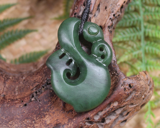 Manaia carved from Hapopo Pounamu - NZ Greenstone