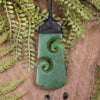 Hapopo Pounamu Toki with Koru - NZ Greenstone