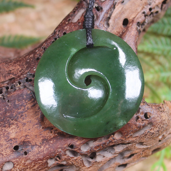 Koru carved from Hapopo Pounamu - NZ Greenstone