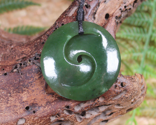 Koru carved from Hapopo Pounamu - NZ Greenstone