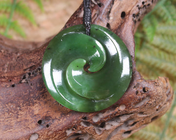Koru carved from Hapopo Pounamu - NZ Greenstone