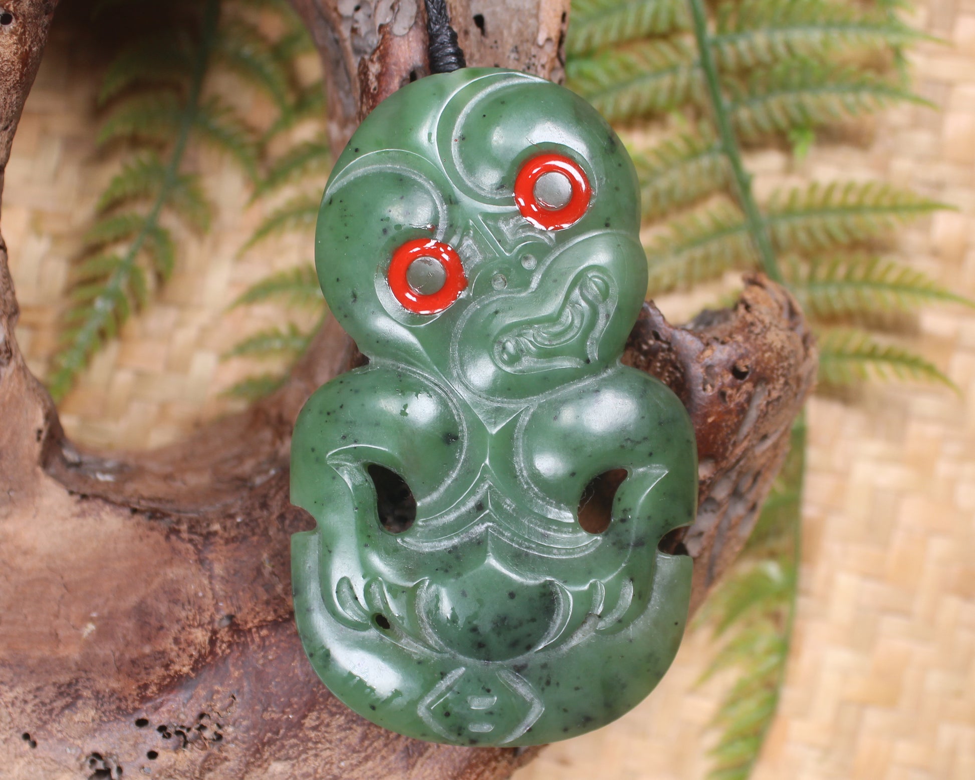 Hapopo Pounamu Hei Tiki - NZ Greenstone