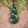 Twist or Pikorua carved from Hapopo Pounamu - NZ Greenstone