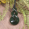 Twist carved from Kawakawa Pounamu - NZ Greenstone
