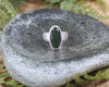 Sterling Silver Kawakawa Pounamu Ring - NZ Greenstone