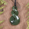 Twist carved from Kawakawa Pounamu - NZ Greenstone