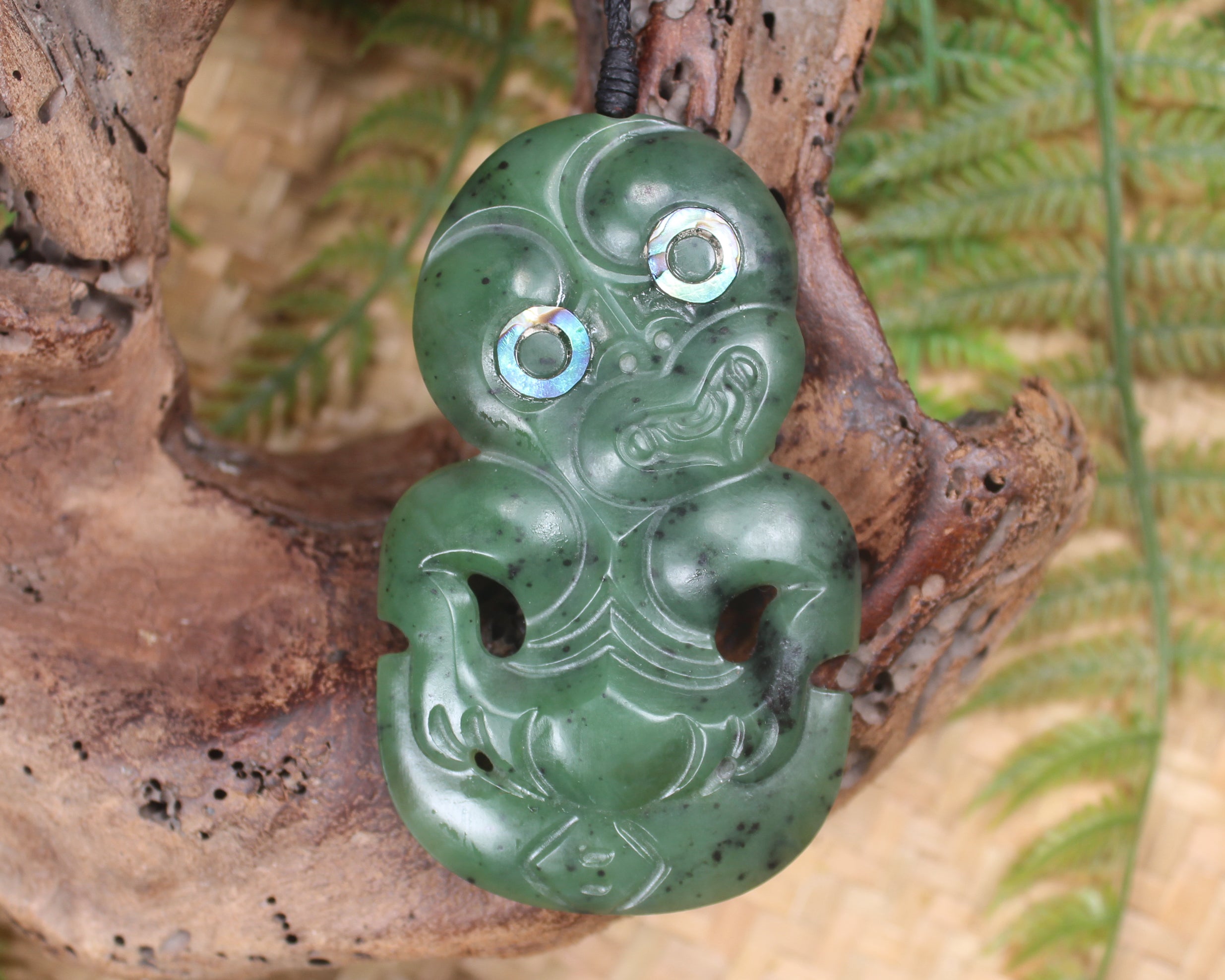 Hapopo Pounamu Hei Tiki - NZ Greenstone