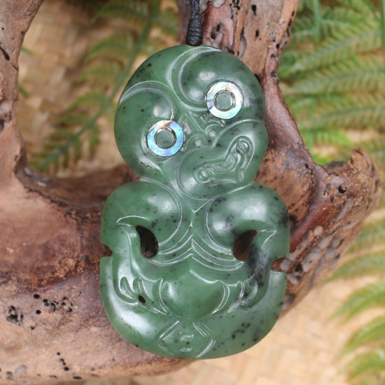 Hapopo Pounamu Hei Tiki - NZ Greenstone
