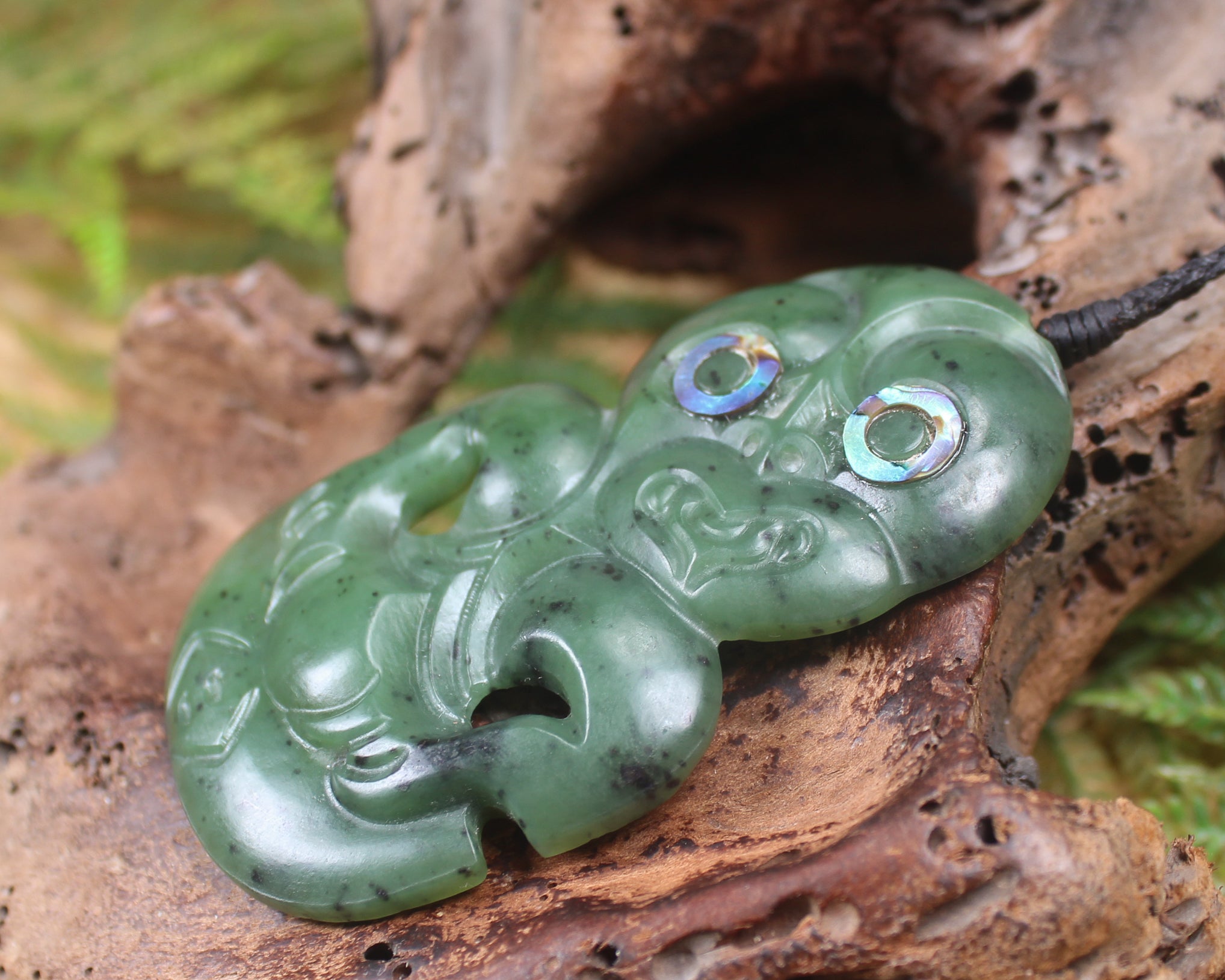 Hapopo Pounamu Hei Tiki - NZ Greenstone