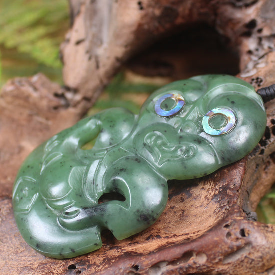 Hapopo Pounamu Hei Tiki - NZ Greenstone