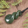 Twist carved from Kawakawa Pounamu - NZ Greenstone