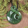 Koru Twist carved from Kawakawa Pounamu - NZ Greenstone