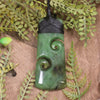 Hapopo Pounamu Toki with Koru - NZ Greenstone