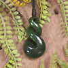 Twist carved from Rimu Pounamu - NZ Greenstone