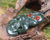 NZ Greenstone Large Hei Tiki Pendant (BH035) Kawakawa Pounamu