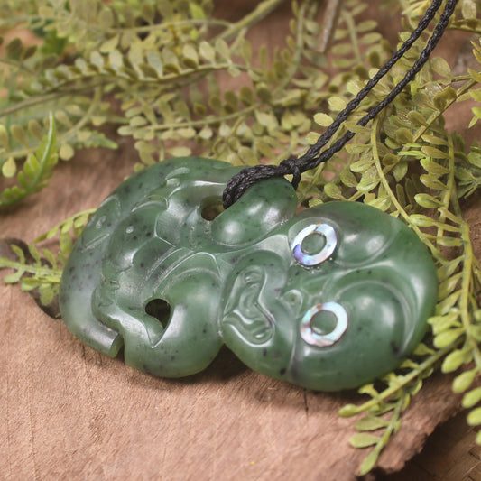 Hei Tiki carved from Hapopo Pounamu - NZ Greenstone