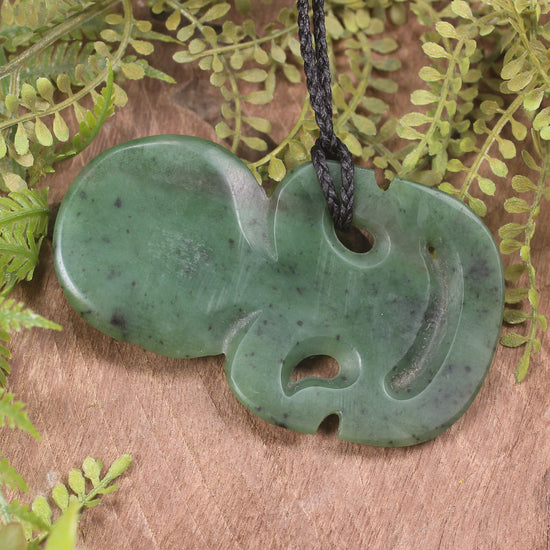 Hei Tiki carved from Hapopo Pounamu - NZ Greenstone