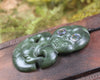 Hei Tiki carved from Rimu Pounamu - NZ Greenstone