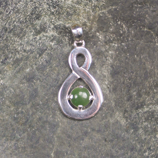 Hapopo Pounamu pendant set in Sterling Silver - NZ Greenstone