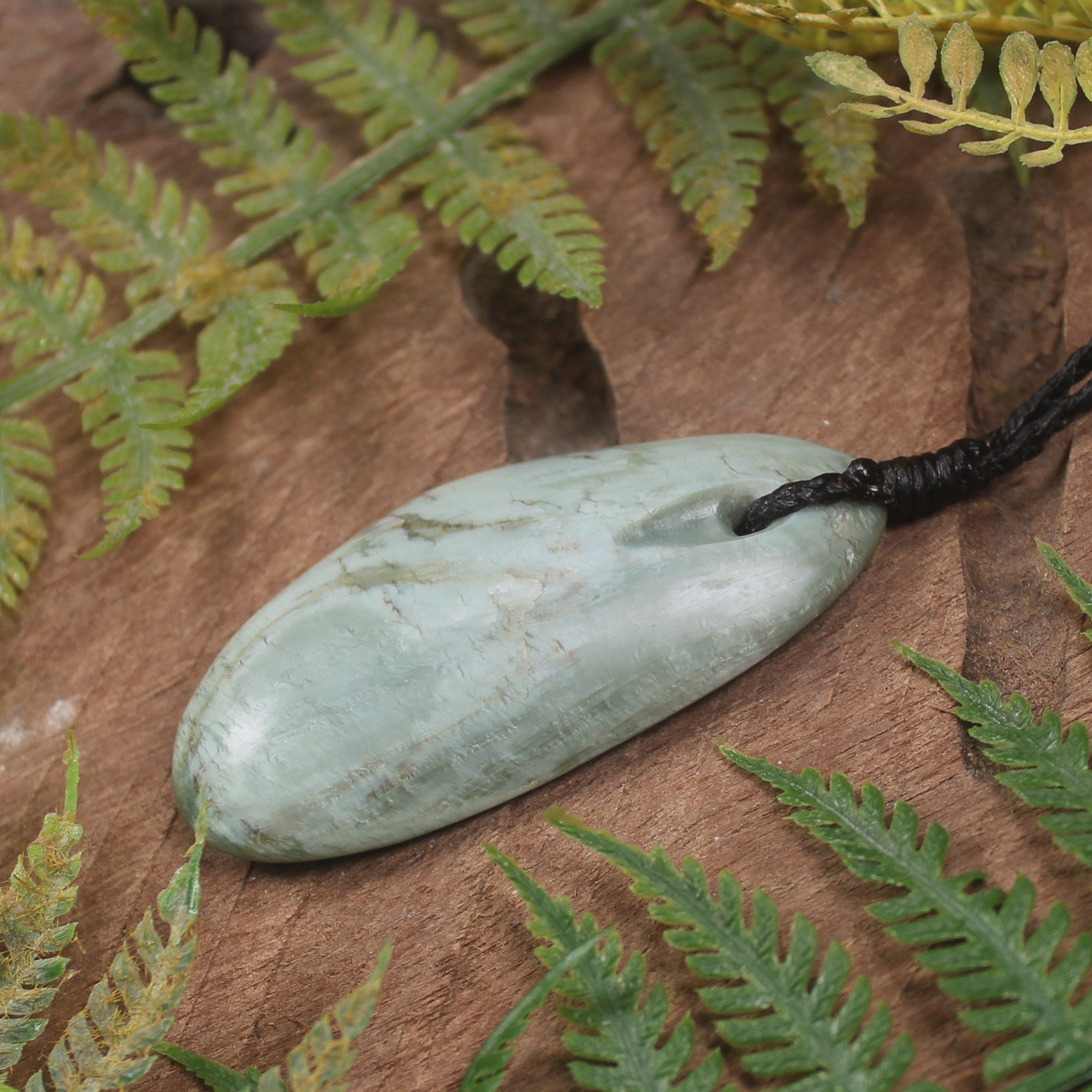 Roimata or Teardop carved from Inanga Pounamu - NZ Greenstone