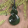 Twist carved from Kawakawa Pounamu - NZ Greenstone
