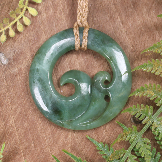 Inanga Koru pendant - NZ Greenstone