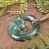 Inanga Koru pendant - NZ Greenstone